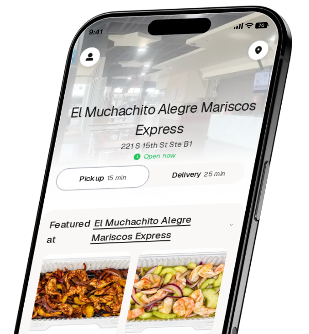 El Muchachito Alegre Mariscos Express app preview
